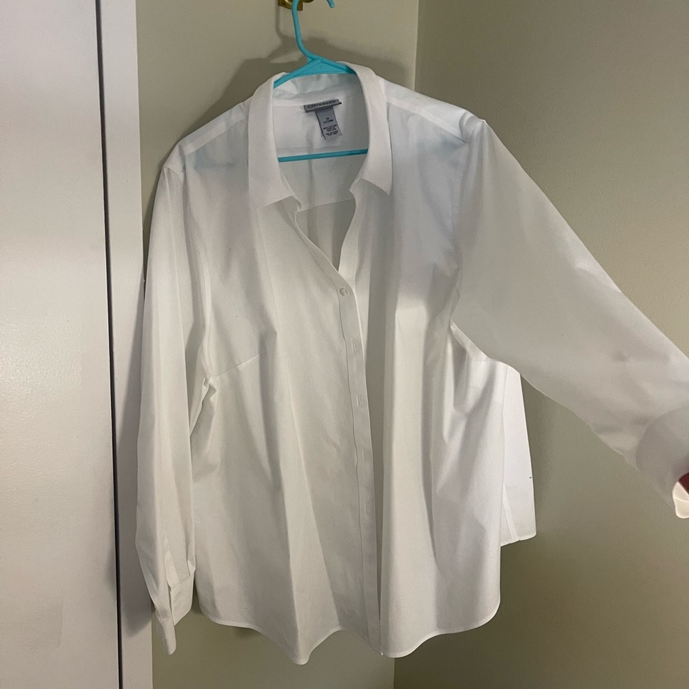 Women’s white button down